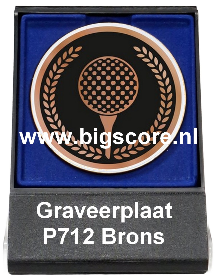 Golf Acryl in medailledoosje Blauw-Zwart G/Z/B